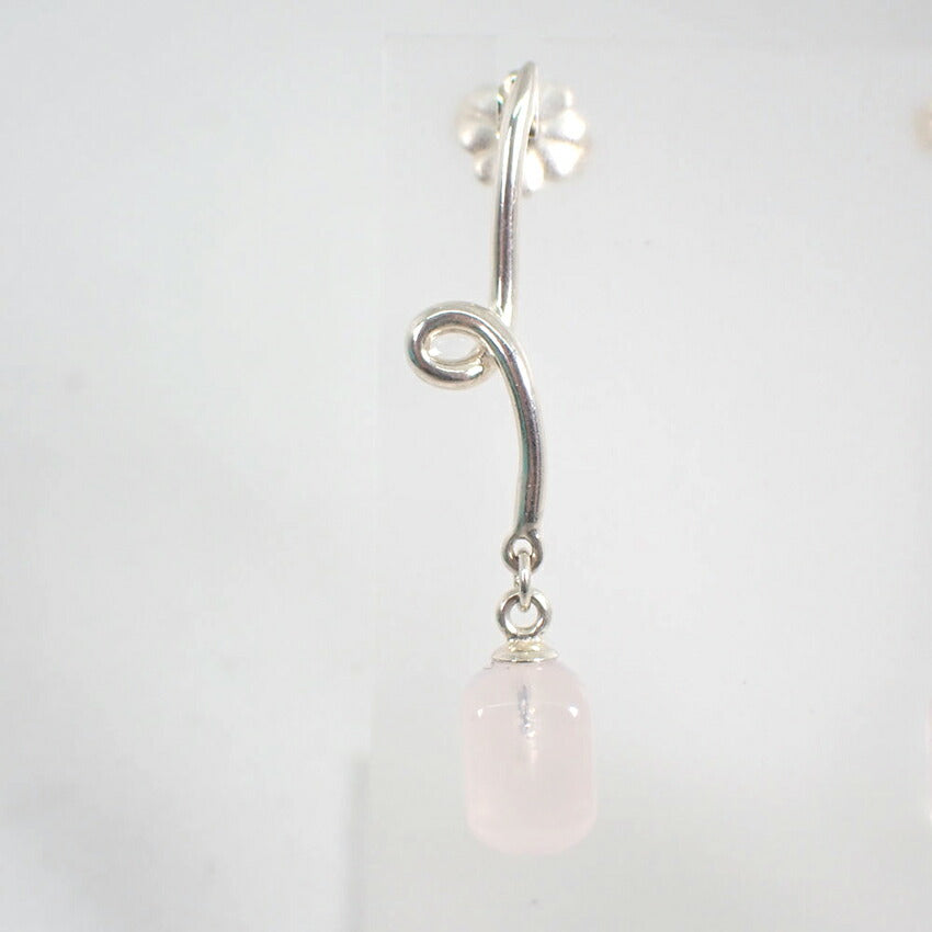 【中古】TIFFANY/ティファニー 925 ローズクォーツ ピアス/j265-8