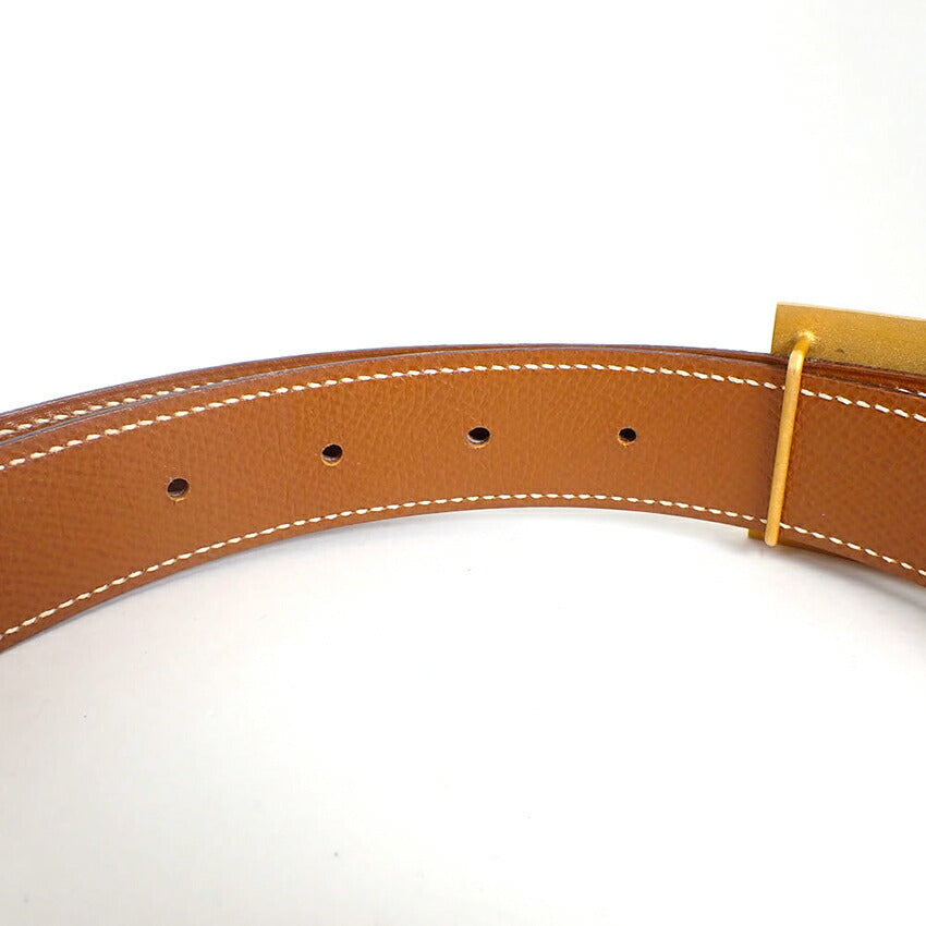【中古】HERMES/エルメス ベルト 丸Y 金色 /j265-9