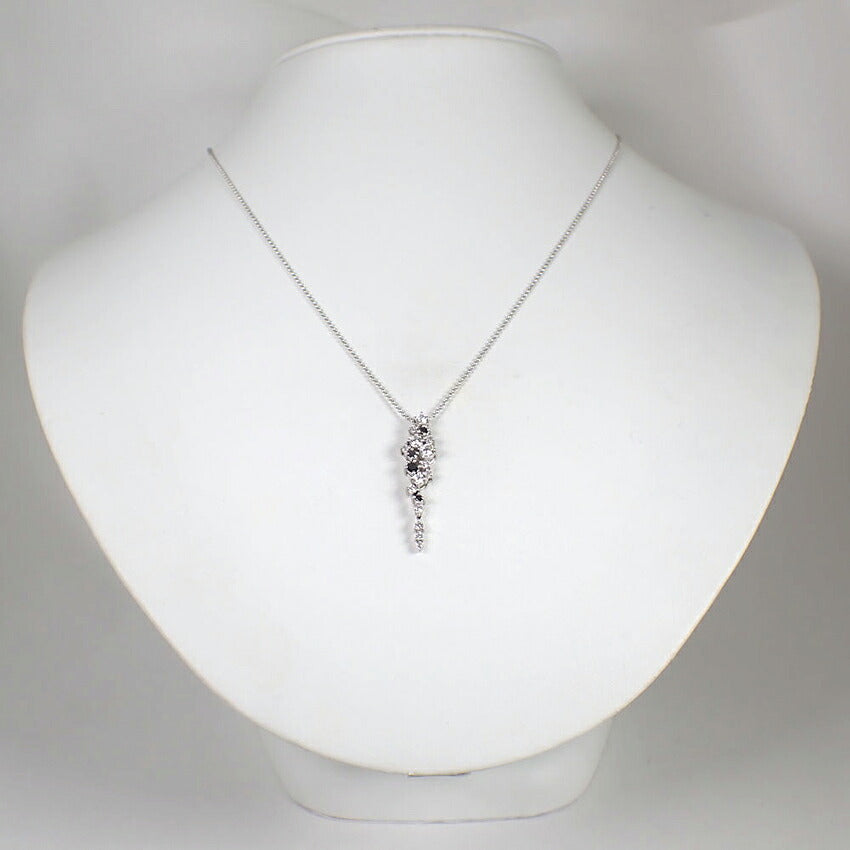 【中古】Pt900/850 ダイヤモンド/0.52ct ペンダント/ネックレス/j266-10