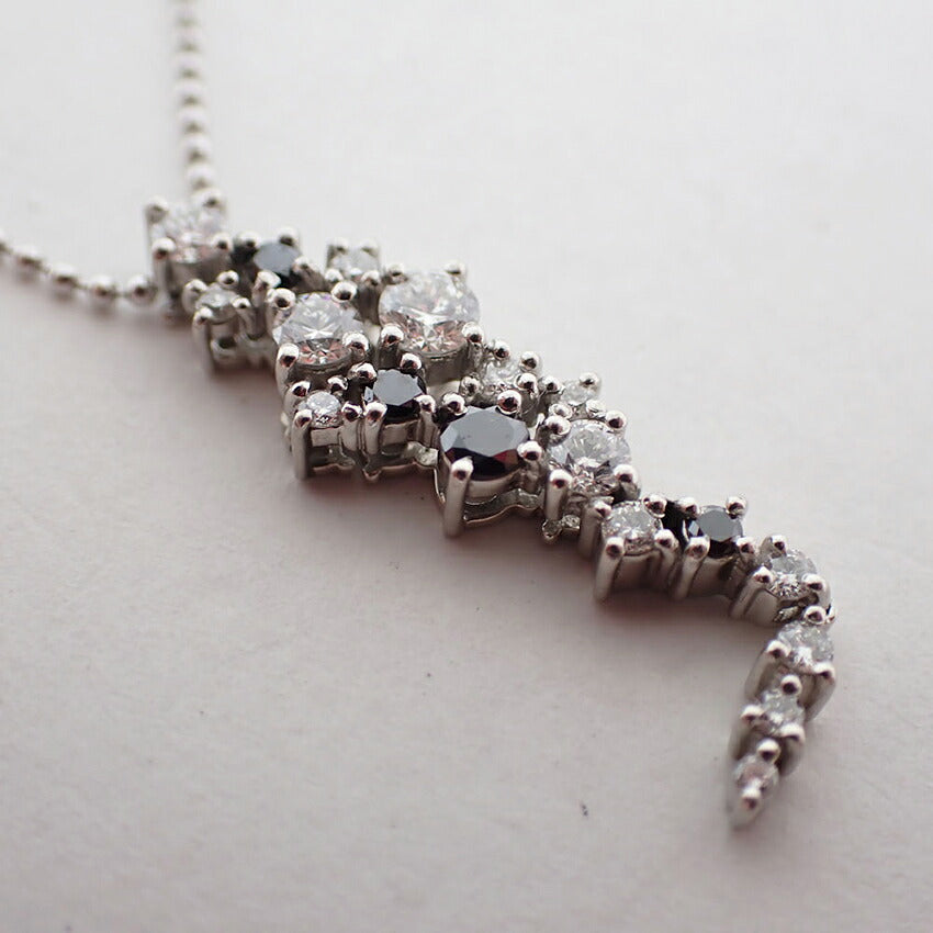 【中古】Pt900/850 ダイヤモンド/0.52ct ペンダント/ネックレス/j266-10