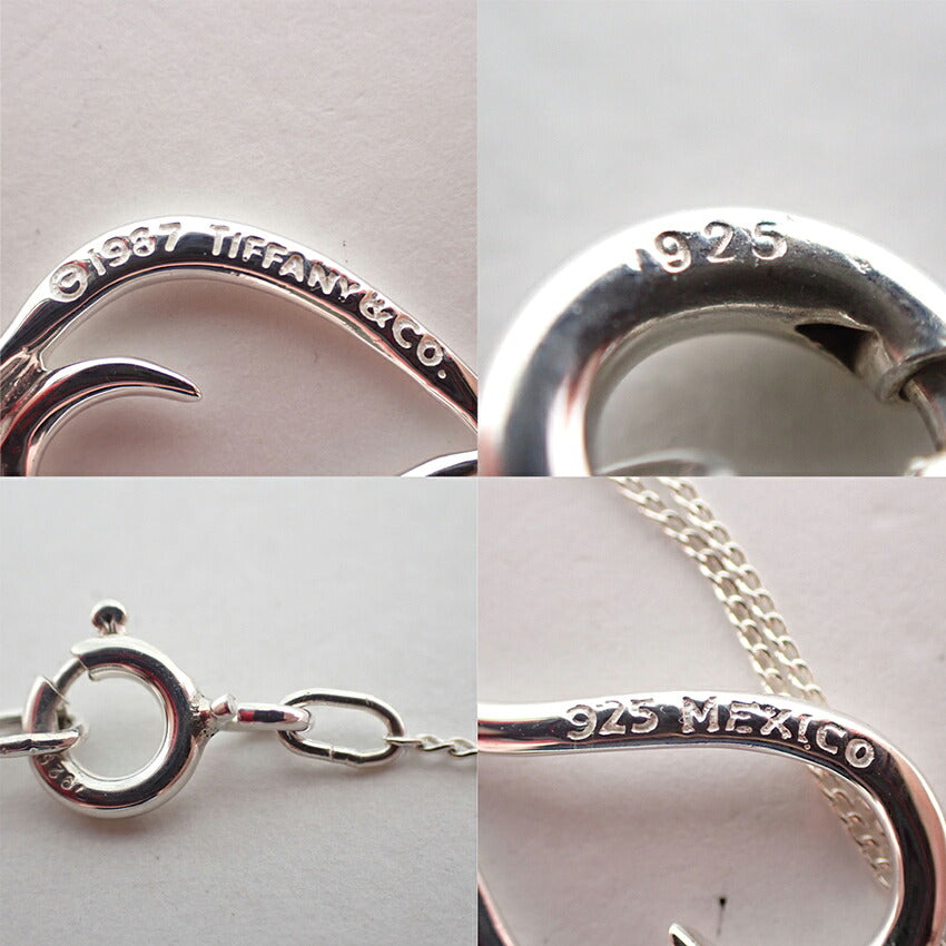 【中古】TIFFANY/ティファニー 925 アンジェラカミングス リーフ ペンダント/ネックレス/j267-11
