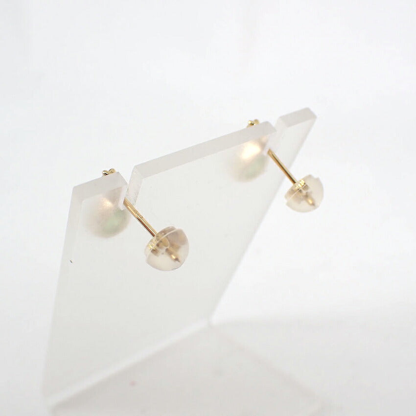 【新品】K18 ペリドット ダイヤモンド ピアス/j267-12