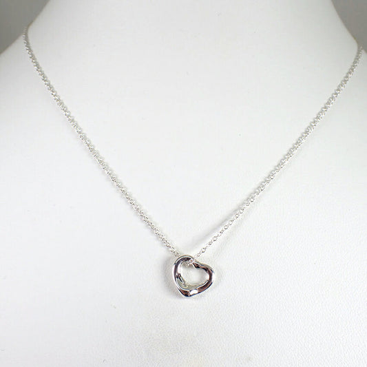 【中古】TIFFANY/ティファニー 925 オープンハート ペンダント/ネックレス/j267-9