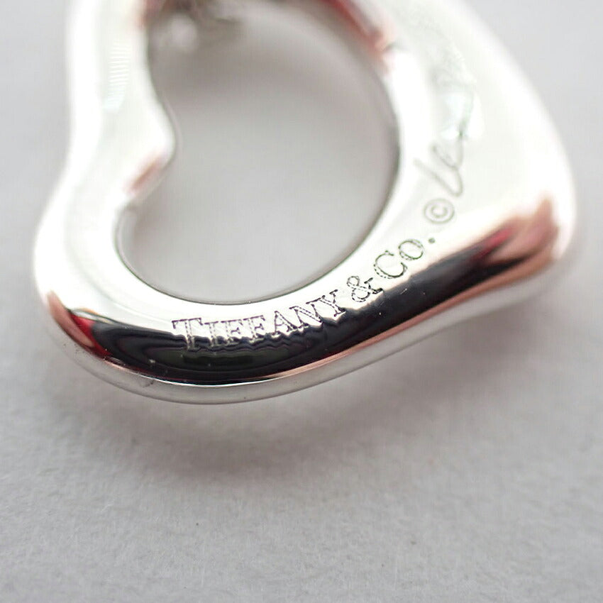 【中古】TIFFANY/ティファニー 925 オープンハート ペンダント/ネックレス/j267-9