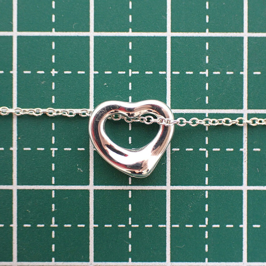 【中古】TIFFANY/ティファニー 925 オープンハート ペンダント/ネックレス/j267-9