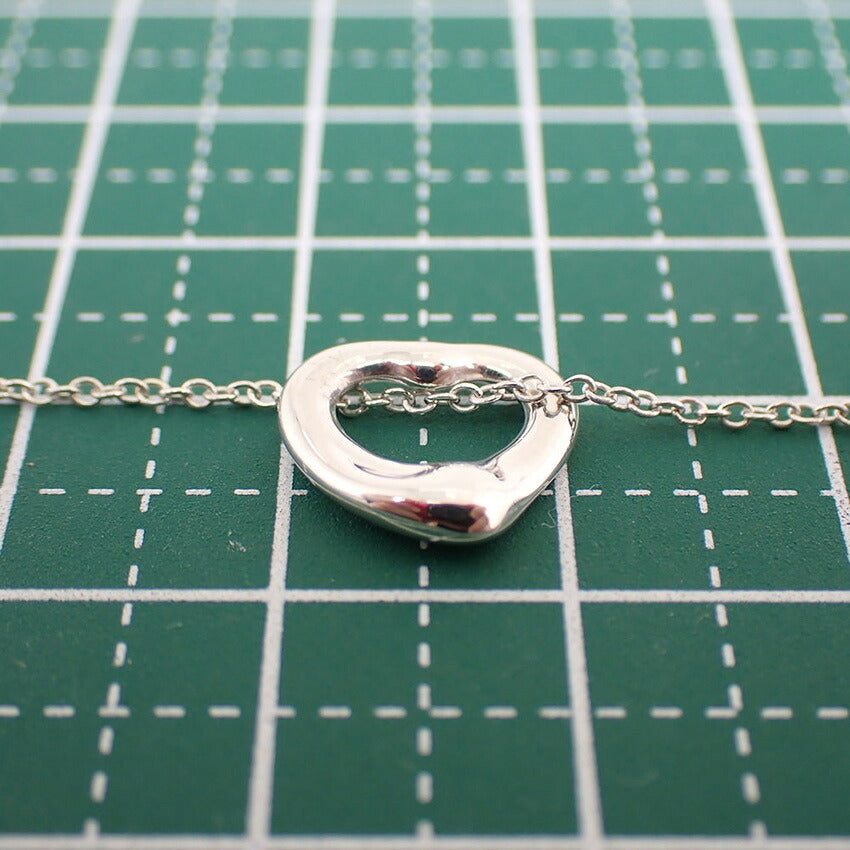 【中古】TIFFANY/ティファニー 925 オープンハート ペンダント/ネックレス/j267-9