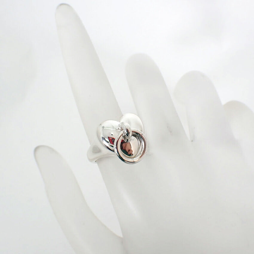 【中古】TIFFANY/ティファニー 925 ハート ドアノック リング /9.5号/j268-10