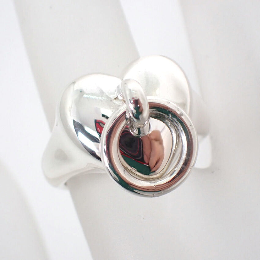 【中古】TIFFANY/ティファニー 925 ハート ドアノック リング /9.5号/j268-10