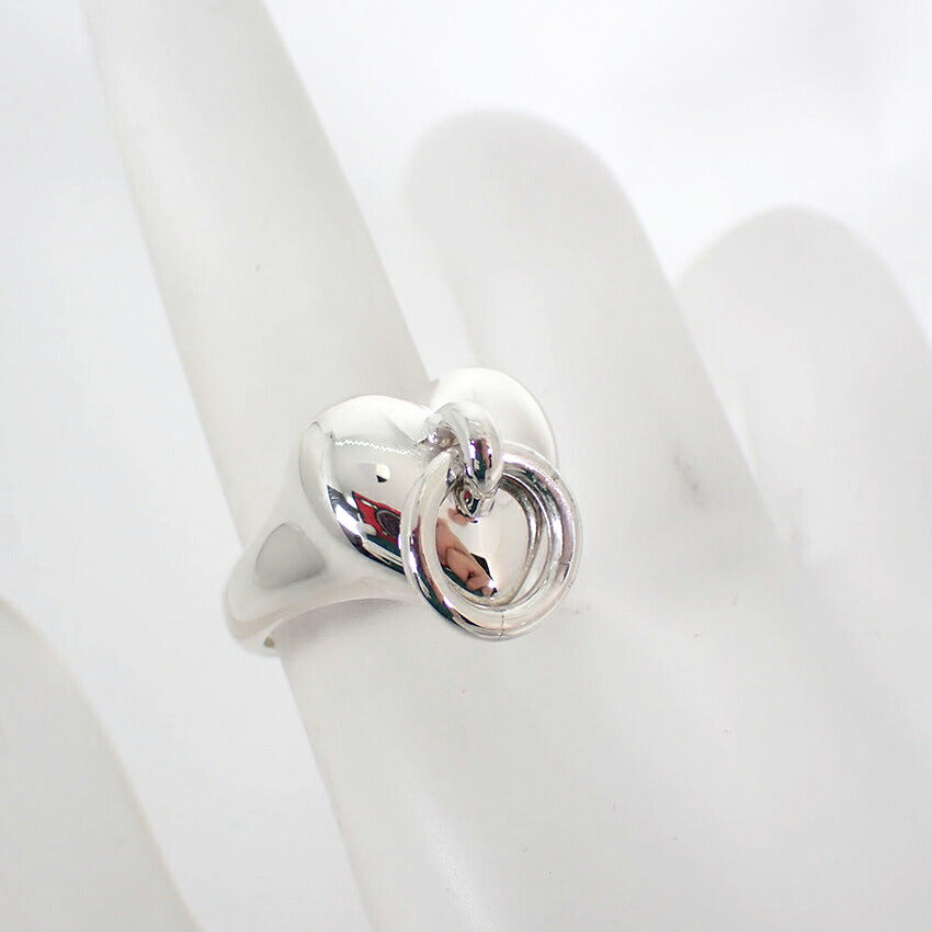 【中古】TIFFANY/ティファニー 925 ハート ドアノック リング /9.5号/j268-10