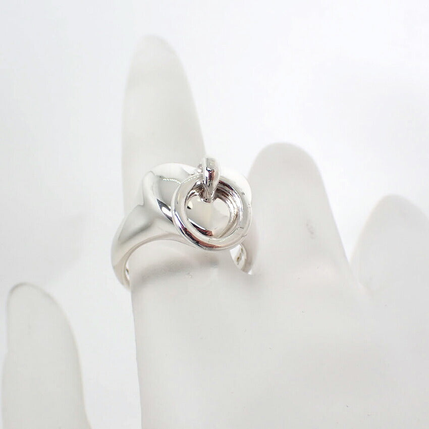 【中古】TIFFANY/ティファニー 925 ハート ドアノック リング /9.5号/j268-10