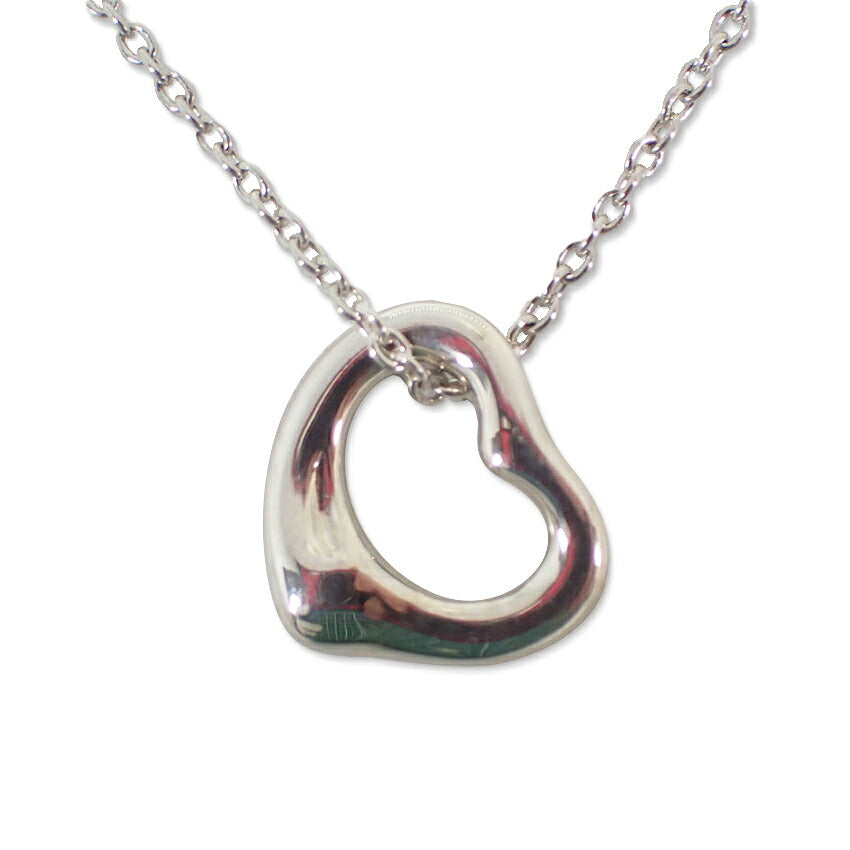【中古】TIFFANY/ティファニー 925 オープンハート ペンダント/ネックレス/j268-11