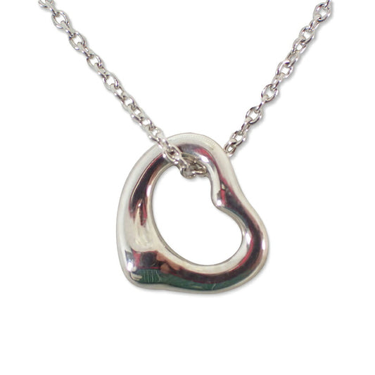 【中古】TIFFANY/ティファニー 925 オープンハート ペンダント/ネックレス/j268-11