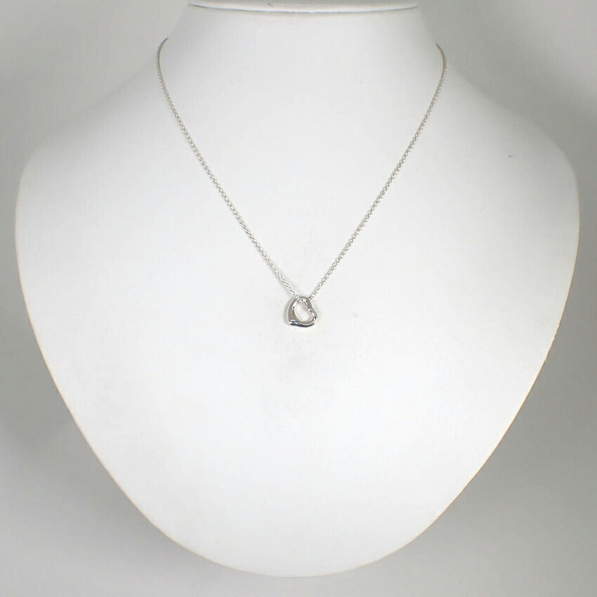 【中古】TIFFANY/ティファニー 925 オープンハート ペンダント/ネックレス/j268-11