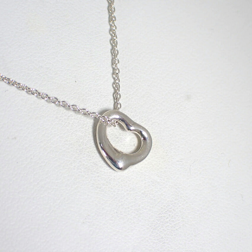 【中古】TIFFANY/ティファニー 925 オープンハート ペンダント/ネックレス/j268-11