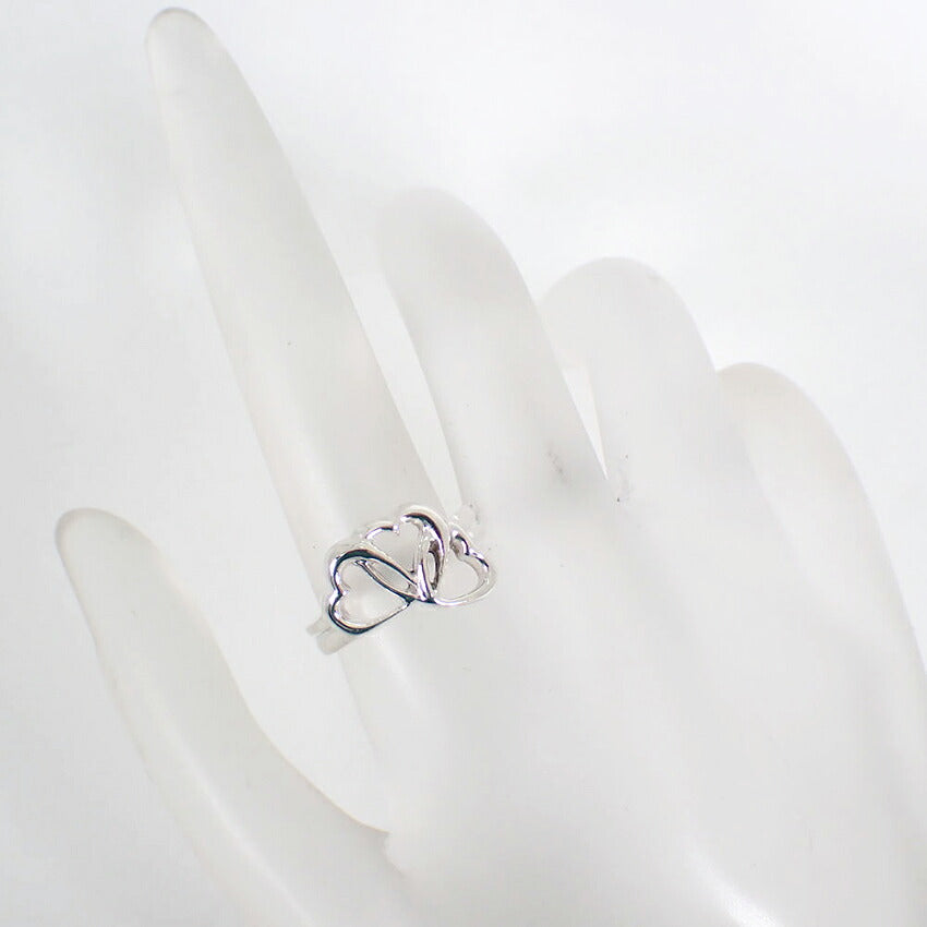 【中古】TIFFANY/ティファニー 925 トリプルハート リング /12号/j268-3