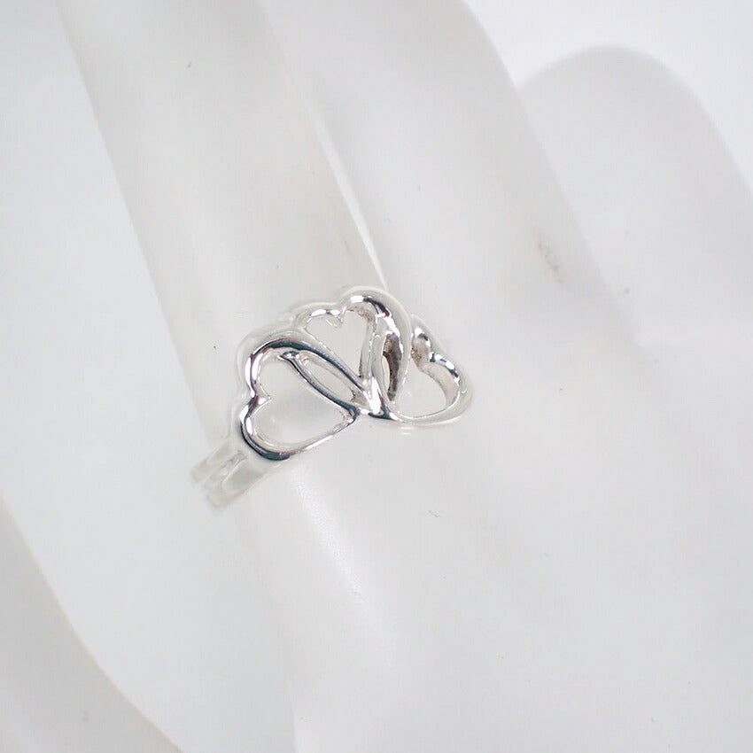 【中古】TIFFANY/ティファニー 925 トリプルハート リング /12号/j268-3