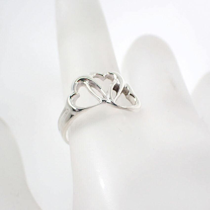 【中古】TIFFANY/ティファニー 925 トリプルハート リング /12号/j268-3