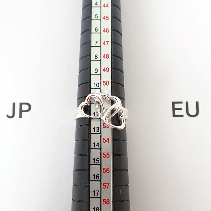 【中古】TIFFANY/ティファニー 925 トリプルハート リング /12号/j268-3