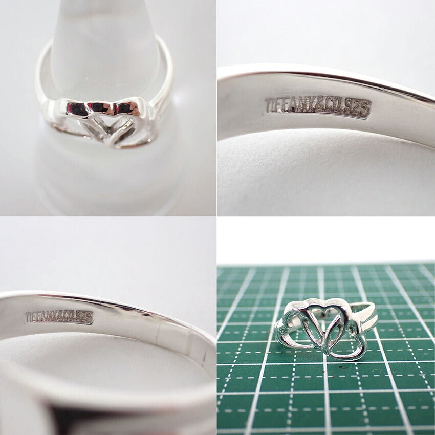 【中古】TIFFANY/ティファニー 925 トリプルハート リング /12号/j268-3