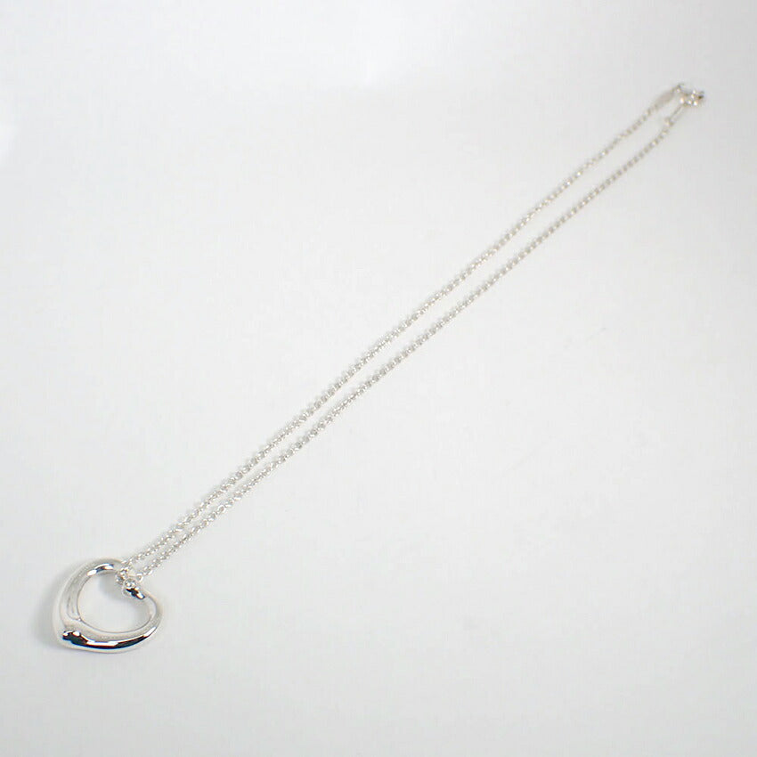 【中古】TIFFANY/ティファニー 925 ダイヤ/1pc オープンハート ペンダント/ネックレス/j268-9