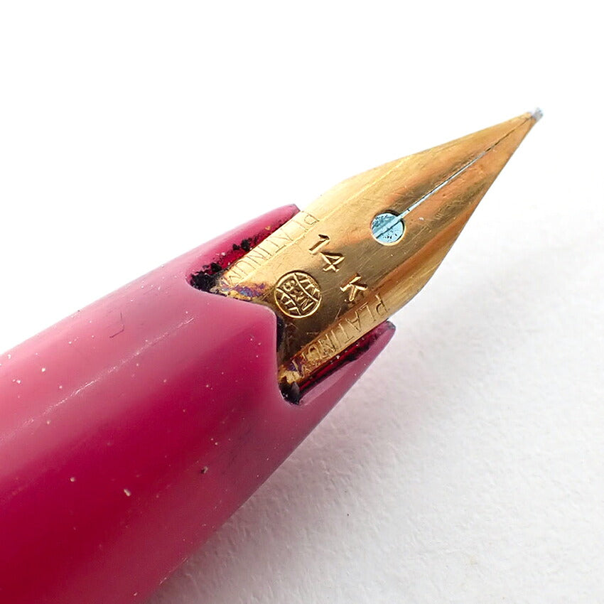 【中古】PLATINUM/プラチナム 万年筆 ペン先１４K ピンク×ゴールド/j269-6