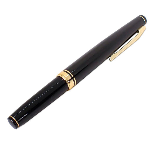 【中古】PLATINUM/プラチナム 万年筆 ペン先１８K ブラック×ゴールド/j269-7