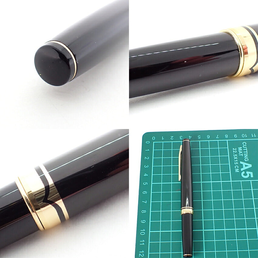 【中古】PLATINUM/プラチナム 万年筆 ペン先１８K ブラック×ゴールド/j269-7