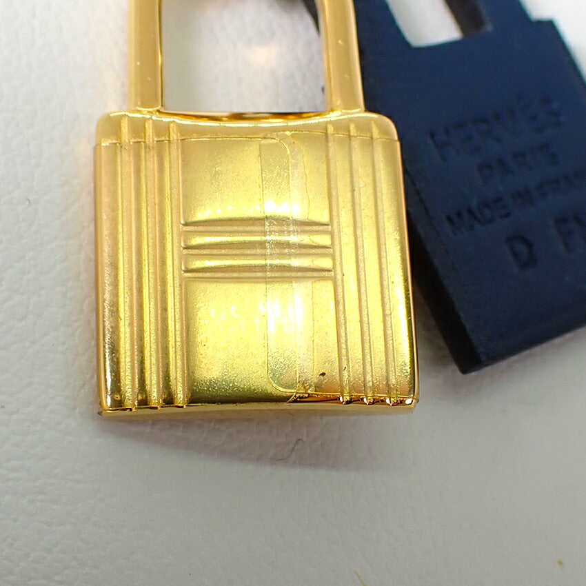 【中古】HERMES/エルメス オーケリー D刻印 ゴールド×ネイビー ネックレス/j269-9