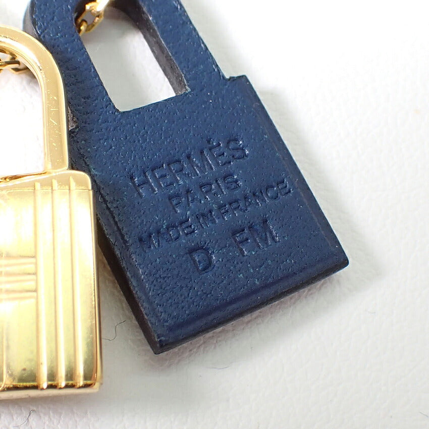 【中古】HERMES/エルメス オーケリー D刻印 ゴールド×ネイビー ネックレス/j269-9