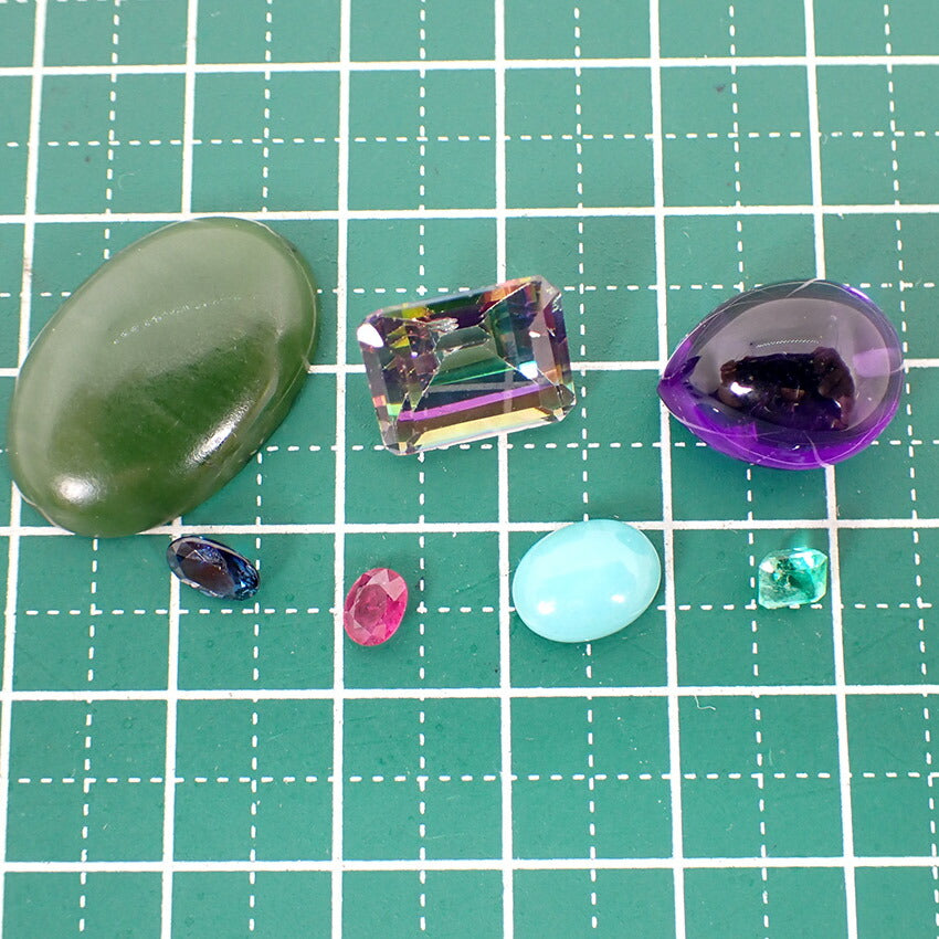 【中古】アメジスト、ネフライト、サファイア、ルビーなど ルース/j27-1