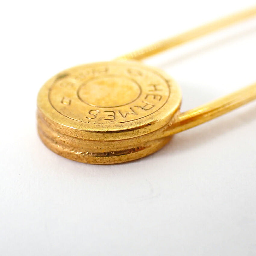 【中古】HERMES/エルメス セリエ ゴールドブローチ/j270-1