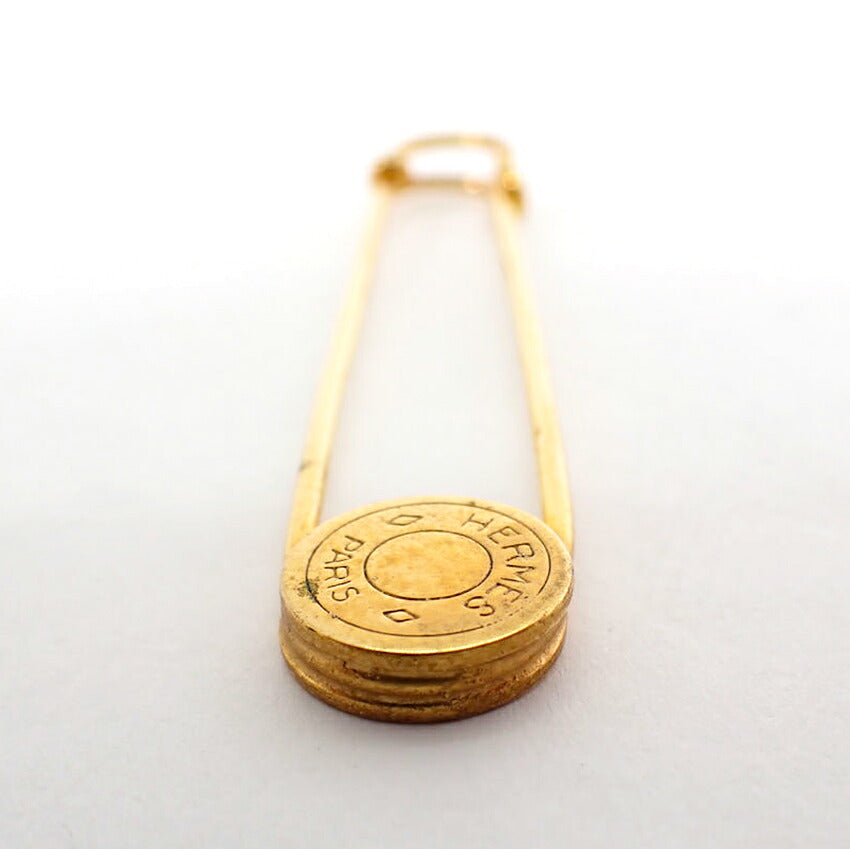 【中古】HERMES/エルメス セリエ ゴールドブローチ/j270-1