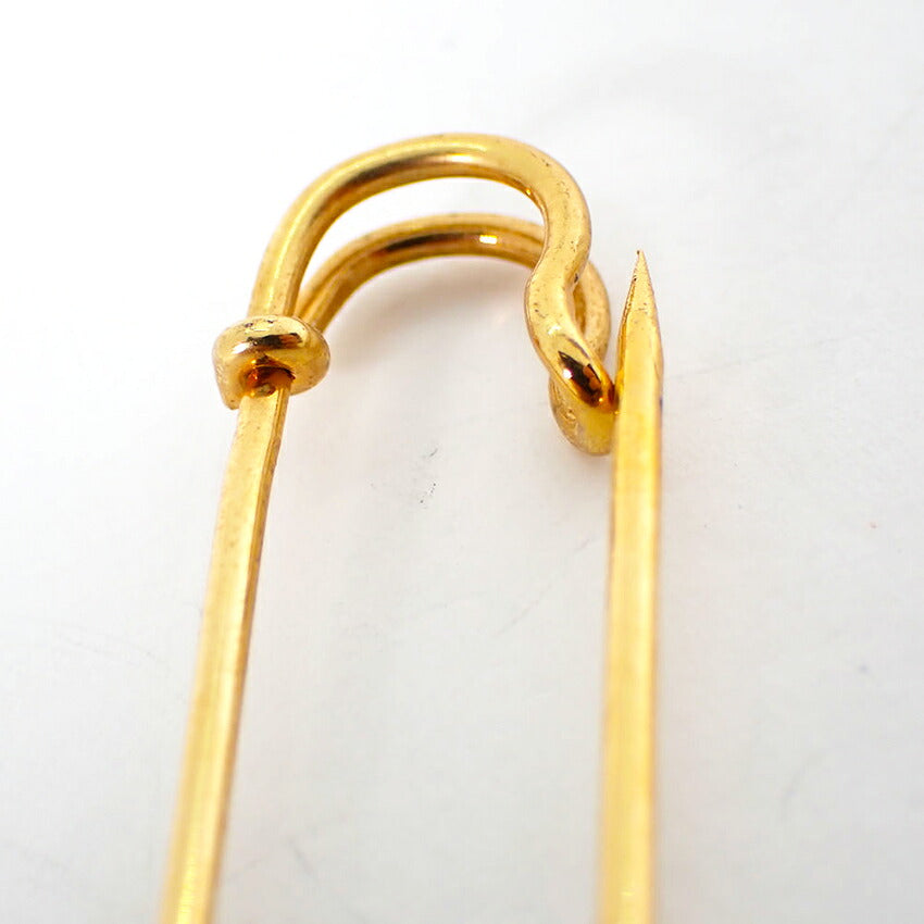 【中古】HERMES/エルメス セリエ ゴールドブローチ/j270-1