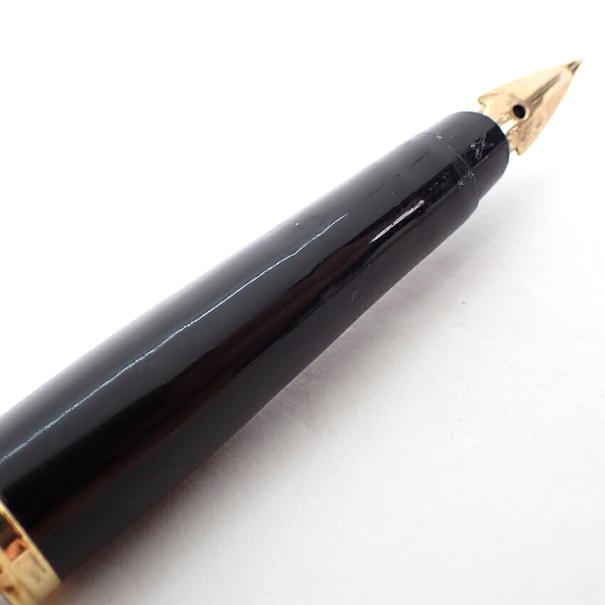 【中古】PARKER/パーカー 万年筆  インジェニュイティ ブラックラバー＆メタル/j270-6