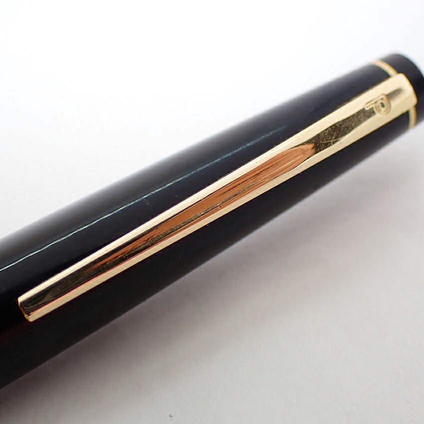 【中古】PLATINUM/プラチナム 万年筆 ペン先１８K ブラック×ゴールド/j270-9