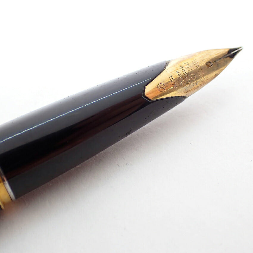 【中古】PILOT/パイロット 万年筆  ペン先18K  ブラック×ゴールド/j271-10