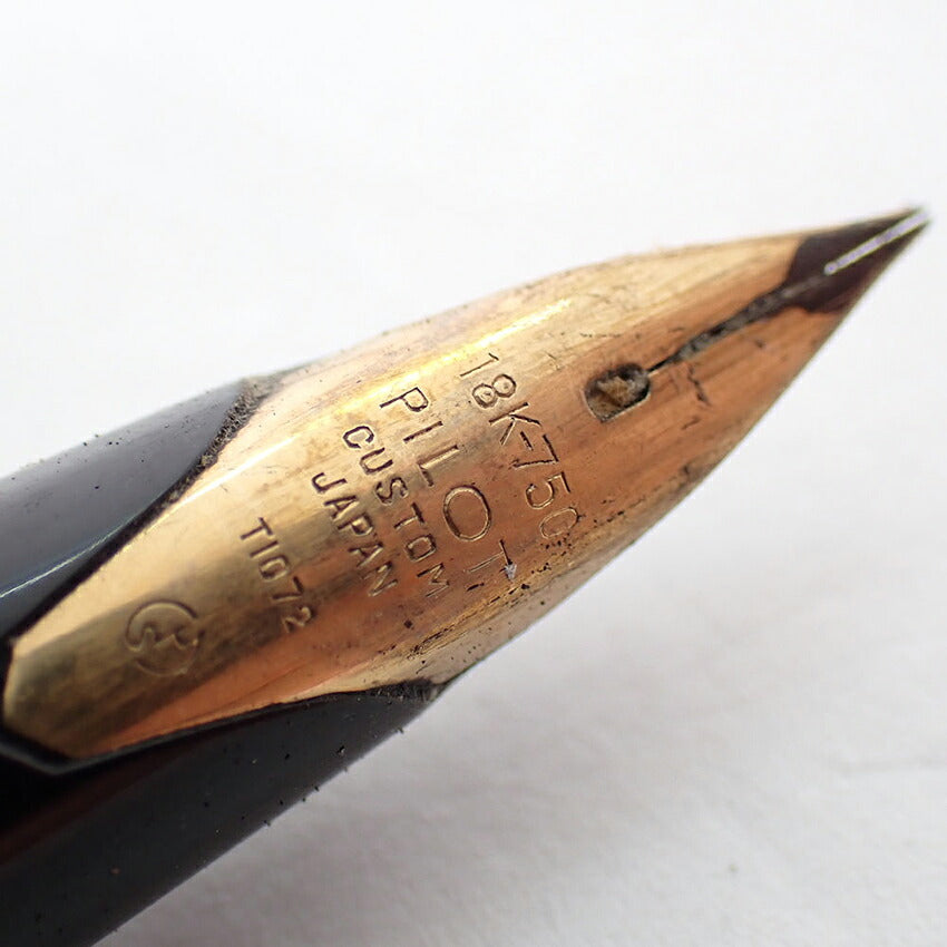 【中古】PILOT/パイロット 万年筆  ペン先18K  ブラック×ゴールド/j271-10