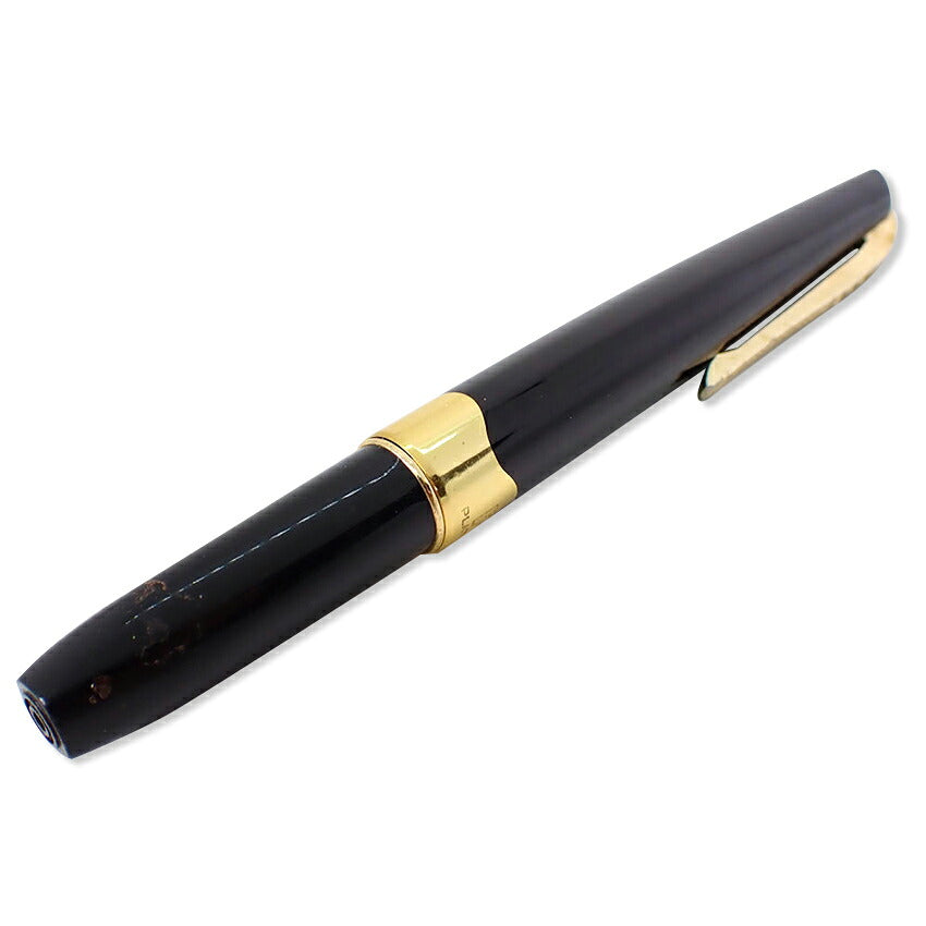 【中古】PLATINUM/プラチナ 万年筆 ペン先１８K ブラック×ゴールド/j271-1