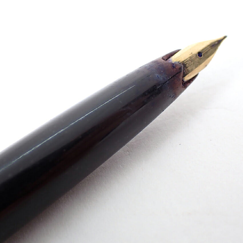【中古】PLATINUM/プラチナ 万年筆 ペン先１８K ブラック×ゴールド/j271-1