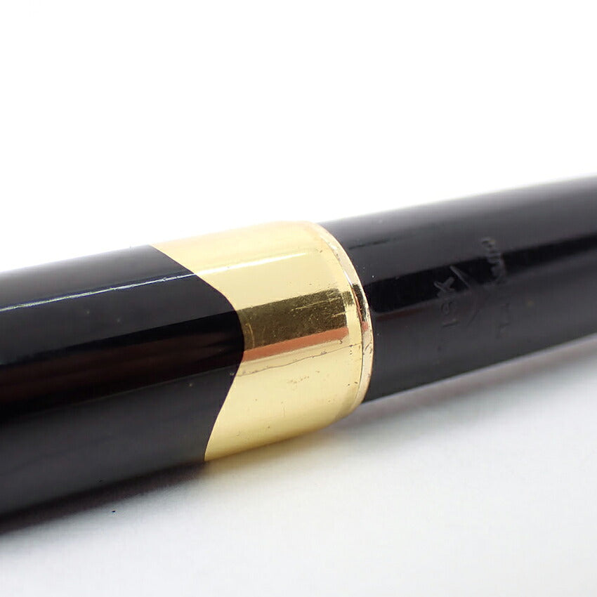 【中古】PLATINUM/プラチナ 万年筆 ペン先１８K ブラック×ゴールド/j271-1