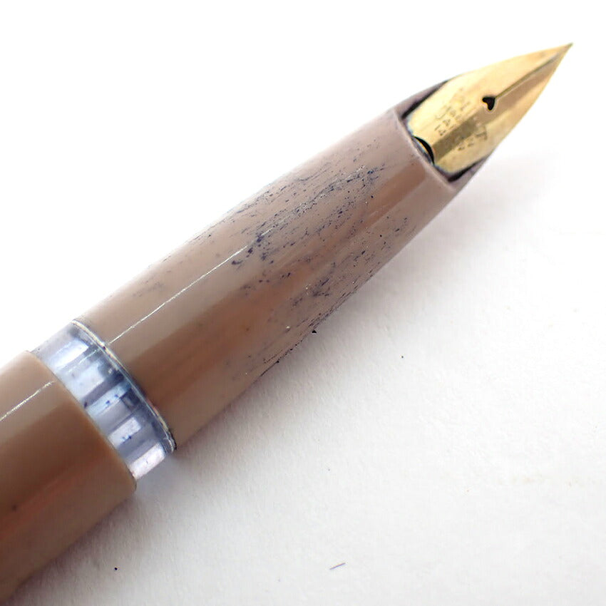 【中古】PILOT/パイロット シルバー/ブラウン 万年筆  ペン先18K/j271-3