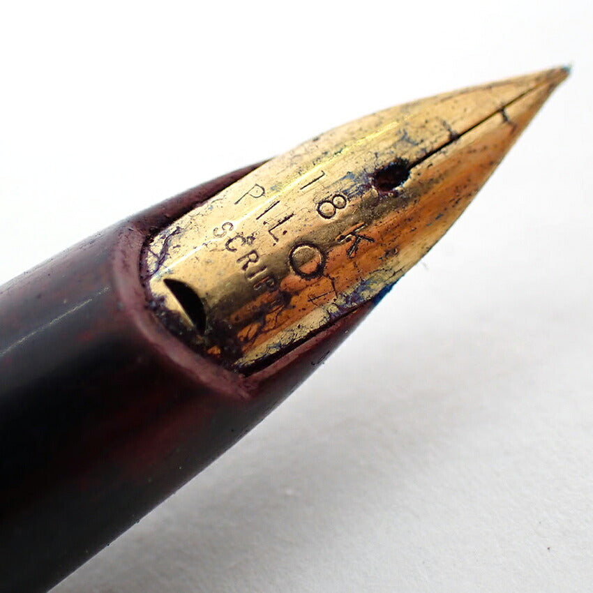 【中古】PILOT/パイロット 万年筆  ブラック×シルバー ペン先18K /j271-6