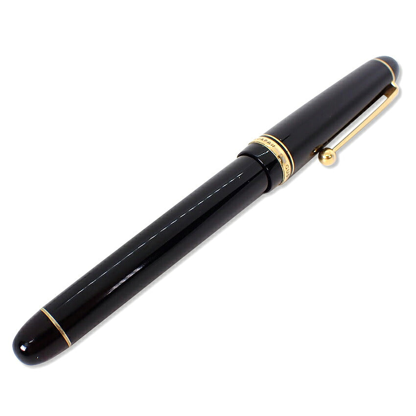 【中古】PILOT/パイロット 万年筆  COSTOM74 ペン先14K　ブラック×ゴールド/j271-8