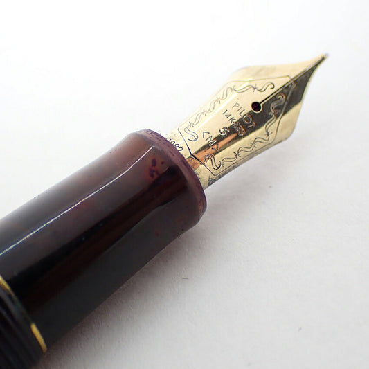 【中古】PILOT/パイロット 万年筆  COSTOM74 ペン先14K　ブラック×ゴールド/j271-8