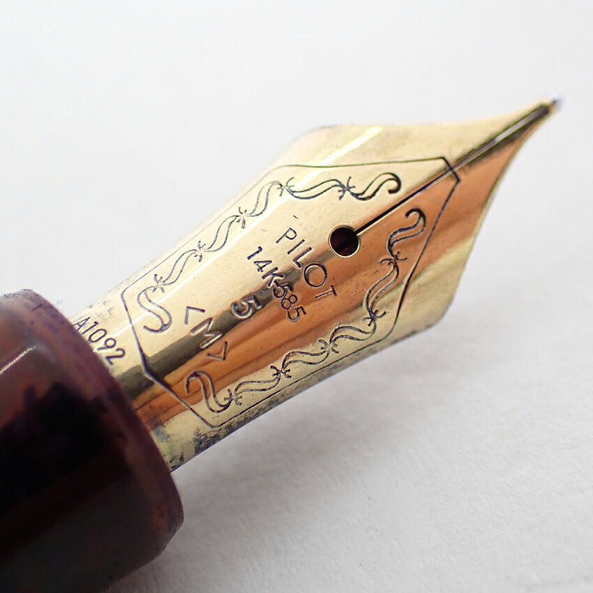 【中古】PILOT/パイロット 万年筆  COSTOM74 ペン先14K　ブラック×ゴールド/j271-8