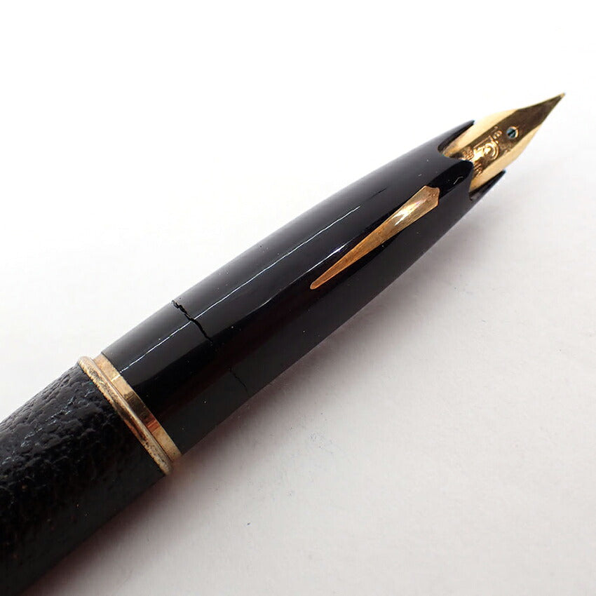 中古】PLATINUM/プラチナ 万年筆 ペン先18K ブラック×ゴールド/j271