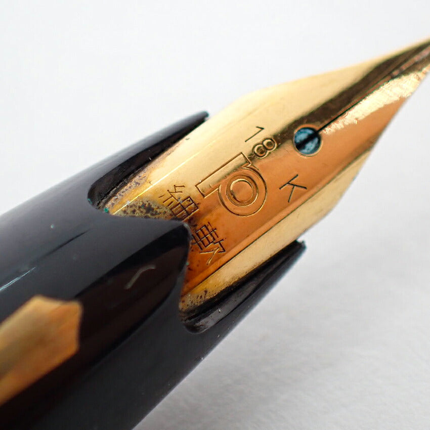 【中古】PLATINUM/プラチナ 万年筆 ペン先１８K ブラック×ゴールド/j271-9