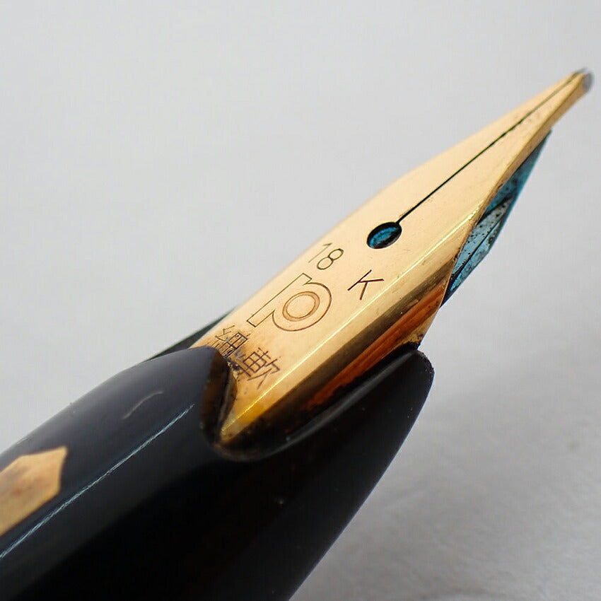 【中古】PLATINUM/プラチナ 万年筆 ペン先１８K ブラック×ゴールド/j271-9