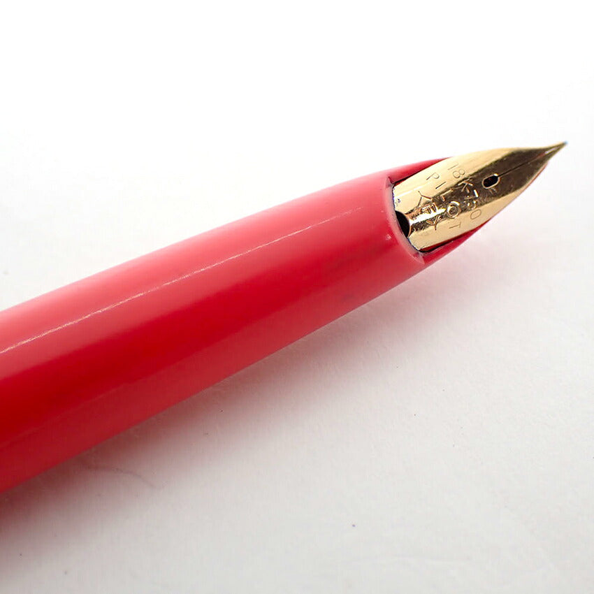 【中古】PILOT/パイロット 万年筆  ペン先18K　レッド×メタル/j272-1