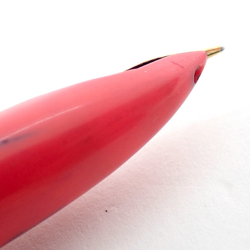 【中古】PILOT/パイロット 万年筆  ペン先18K　レッド×メタル/j272-1